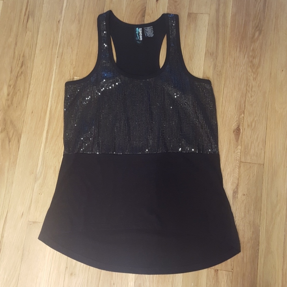 Beautiful sequin racer back tank top